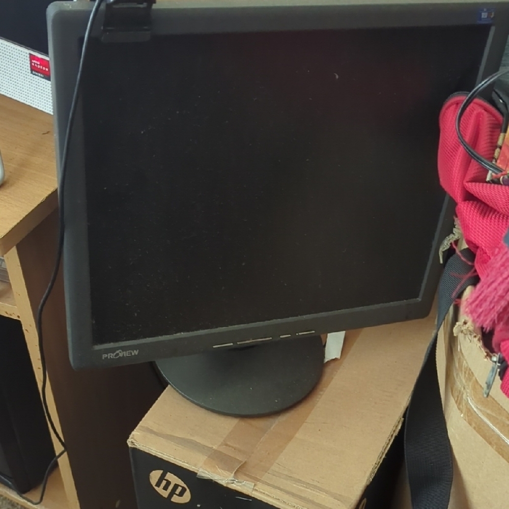 HP Black Monitor Stand for Professional Office Setup